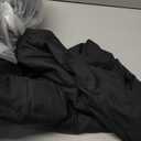 CozyLux Queen Comforter Set Black, 7 Pieces Pintuck Bed in A Bag, Premium Black Comforter Queen Size, Pinch Pleat Bedding Sets with Comforter, Sheets, Pillowcases & Shams