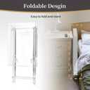 Acrylic Folding Square Tray Table, Clear, 24x20x14 inch, Home, Bar & Showroom Use