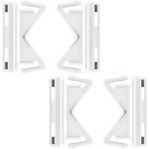 2 Pair Universal End Cap for 2 1/2'' Curtain Rod Wide Curtain Rod Cap Plastic Flat Curtain Rod Cap Flexible Corner Connectors