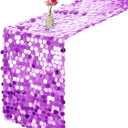 VHH Sequin Table Runner 12 x 108 inches Lavender Table Runner, Glitter Runner for Party Wedding Birthday, Party Spring Easter Rustic, Birthday Supplies Decorations (1 Pack)