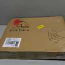 QEEIG Narrow C Shaped Side Table Set of 2 Living Room Sets Slim Couch Tray Tables Skinny Thin Small Farmhouse 7 inch Width, Rustic Brown (017-18BN)