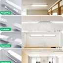 Plug in Ceiling Light 4FT Linkable 36W 5000K LED Shop Lights for Workshop Garage, Plug in Tube Light Fixture, 4500LM Closet Wall Light for Workbench Kitchen Office Bathroom, Triproof, 4FT-1PCS/with plug