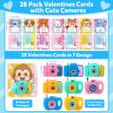 28 Pack Valentines' Day Cards for Kids School, Mini Camera Viewers with Greeting Cards, Valentines' Day Gifts for Kid, Valentines' Party Favors for Boys Girls, Exchange Cards Gift for School Classroom