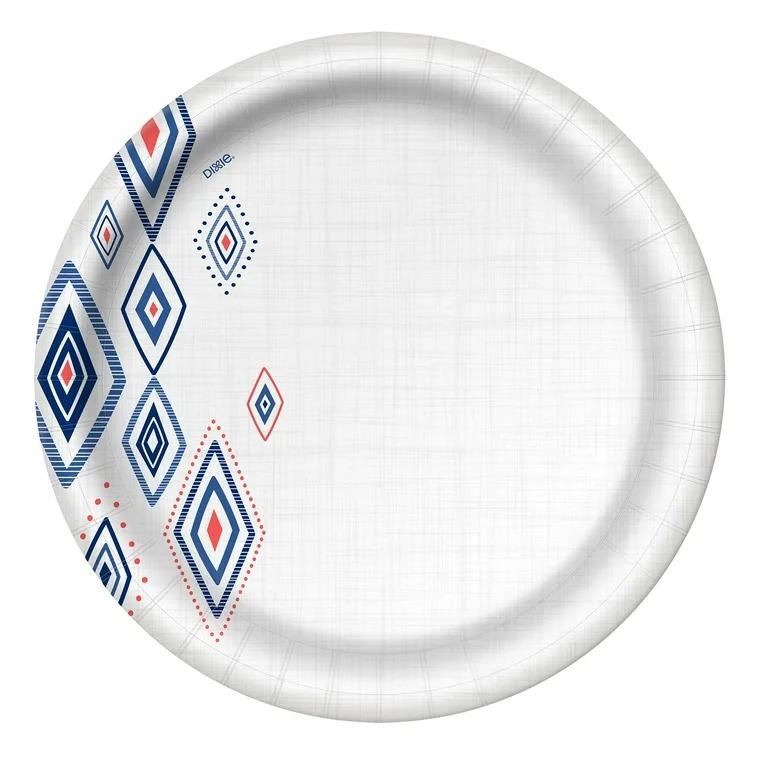 204 Count Dixie Large Paper Plates, 10 Inch, 2X Stronger*, Microwave-Safe, Soak-Proof, Cut Resistant, Disposable Plates For Everyday Breakfast, Lunch, & Dinner Meals