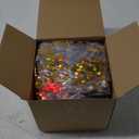 12 Pack 12 Inch Glow in The Dark LED Beach Ball Jumbo Confetti Glitters Inflatable Ball Swimming Pool for Party Pool Summer(Gold)