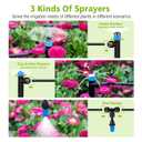 230FT New Quick-Connect Drip Irrigation System Kit, Automatic Garden Watering Misting System for Greenhouse, Yard, Lawn, Plant with 1/2 inch Hose 1/4 inch Distribution Tubing and Accessories