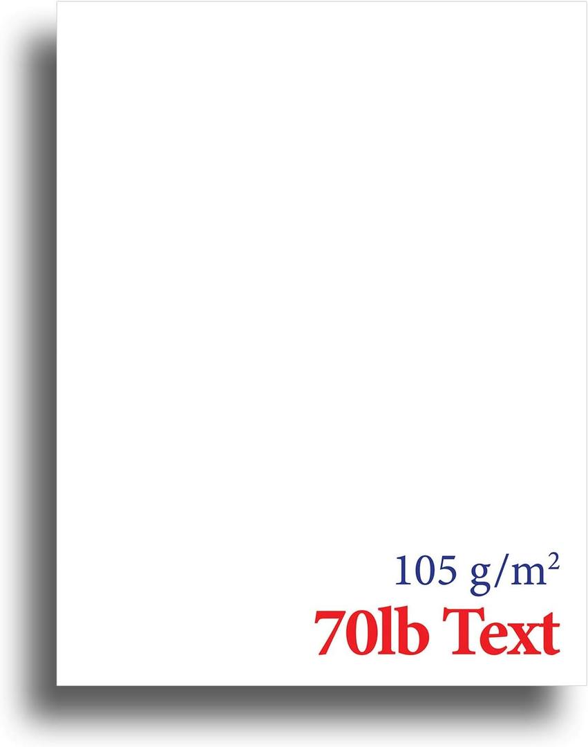 Monarch Executive Letterhead - 7.25 x 10.5 inch - Quality Blank White 70lb Text (105gsm) Stationery Paper (250 Sheets)