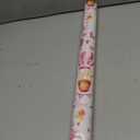 Homeral Pink Bear Baby Wrapping Paper - Mini Roll - 17 Inch x 33 Feet - Rabbit, Hot Air Balloon & Polka Dot Reversible Gift Wrap for Baby Shower, Valentine's Day, Wedding, Anniversary, Birthday, 17 in x 32.8 ft