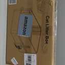 Stainless Steel Litter Box, Extra Large Litter Boxes for Big Cats, XLarge Metal Cat Litter Box with Lid, Anti-Urine Leakage XL Box with High Sides, Easy Clean, Non-Sticky, Scoop Included (Dark Grey)