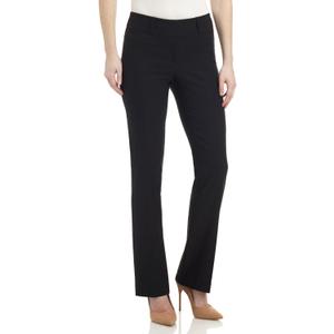 Rekucci Womens Ease into Comfort Fit Barely Bootcut Business Casual Stretch Pants in Regular/Tall/Petite fit (12 Short, Black)