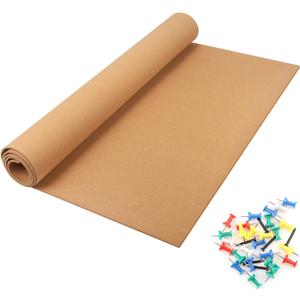 6mm Thick Large Cork Board Roll Bulletin Board Cork Sheet for Office Home, 96" x 48"