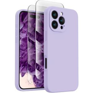 FireNova Designed for iPhone 16 Pro Case, Silicone Upgraded [Camera Protection] Phone Case, Soft Anti-Scratch Microfiber Lining Inside, 2024, Clove Purple (Purple, S)