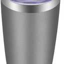 VEGOND 20oz Tumbler with Lid and Straw Stainless Steel Tumbler Cup Vacuum Insulated Double Wall Travel Coffee Mug Powder Coated Coffee Cup(Grey 1 Pack) (Gray)