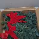 Trenton Gifts Snow Tipped Lighted Wreath. Battery Operated (Batteries Not Included) Timer Function. Metal & PVC