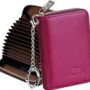 FurArt Zipper Wallet Women, RFID Blocking Credit Card Wallet, Business Card Holder, Compact Size KeyChain Wallet
