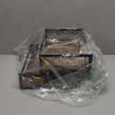 Coffee Syrup Organizer Rack, 2-Tier Coffee Bar Accessories, Bottle Holder Stand with K Cup Storage Drawer for Coffee bar, Wine Rack, Storage Shelves for Syrup. (Rustic Brown)