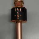 BONAOK Karaoke Microphone for Kids & Adults - Bluetooth Microphones Singing Mic with Disco Lights, Echo Effect, Built-in Speaker Portable Karaoke Player for Party Travel Gifts Q78(Rose Gold)