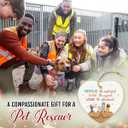 3 x Animal Rescue Gifts 2025 - Indoor Christmas Decorations, Pet Ornaments for Christmas Tree, Ceramic Pet Ornament, Veterinarian Gifts for Women, Men, Friends, Car Hanging Ornament