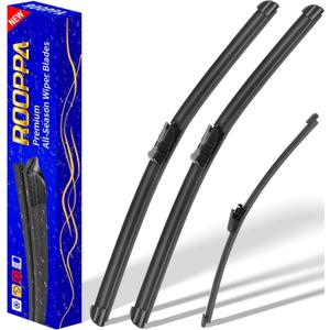 3 wipers Replacement for VW Volkswagen Tiguan 2007-2017, Windshield Wiper Blades Original Equipment Replacement - 24"/21"/13" (Set of 3) Top Lock
