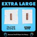 DUDE Wipes - Flushable Wipes - 3 Pack, 144 Wipes - Unscented Extra-Large Adult Wet Wipes - Vitamin-E & Aloe - Septic and Sewer Safe