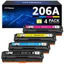 CMYBabee Compatible Toner Cartridge Replacement for HP 206A 206X for Color Laserjet Pro MFP M283fdw M283cdw M283fdn M282mw Pro M255dw M255nw M283 M255 Printer W2110A W2110X High Yield (BCMY, 4-Pack) (206A Black/Cyan/Yellow/Magenta with Chip)