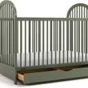 Graco Olivia 3-in-1 Convertible Crib with Drawer, Olive
GREENGUARD Gold Certified, Converts from Baby Crib to Toddler Bed and Daybed, Crib with Storage, 4 Mattress Heights