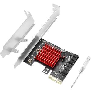 ELUTENG PCIE SATA Expansion Card 2 Port PCIE to SATA Card 6Gbps SATA 3.0 Controller PCI Express X1 Expansion Card with Low Profile Bracket for Desktop PC Support SSD HDD ELUTENG PCIE SATA Expansion Card 2 Port PCIE to SATA Card 6Gbps SATA 3.0 Controller PCI Express X1 Expansion Card with Low Profile Bracket for Desktop PC Support SSD HDD