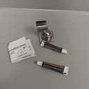 Shower Head Holder All Metal Handheld Shower Wand Bracket Adhesive Shower Wall Mount Holder Brass Shower Spray Holder Brushed Nickel, Drill Free Glue Installation