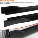 Side Skirts Extensions Compatible with Toyota Camry SE XSE LE XLE TRD 4 Door Sedan 2018-2025,8th 9th Gen Camry Rocker Panel Lip Splitter,Glossy Black