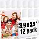 Qunclay 12 Pcs Sublimation Blanks Crystal Sublimation Canvas Blanks Decorative Heat Transfer Photo Frame Crystal Picture Frame for DIY Custom Tabletop Supplies, Rectangle (3.9 x 5.9 x 0.8 Inches)