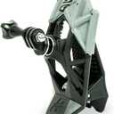 Dango Design Gripper Mount for GoPro/Osmo/Insta360 | Universal Helmet Clamp Mount for Action Cameras | Dirtbike, Motocross, Enduro, Motorcycle, and ATV Helmets | Stealth Black