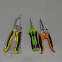 3 Pack Garden Pruning Shears, Stainless Steel Gardening Scissors Set with Storage Bag - Sharp Handheld Pruners for Plants, Flowers, Branches - Ergonomic Garden Clippers & Tools