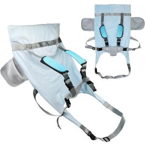 Pikpops Airplane Seat Extender for Toddlers, Portable Babies Footrest Travel Bed with Side Pockets, Baby Travel Essentials for Long & Short Flights – Fits Economy Seats with Easy Setup (Light-Blue)