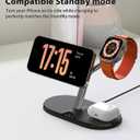 3-in-1 Wireless Charging Station for Apple Devices - Fast Charging Station for iPhone and Watch with MagSafe, Stable Charger Stand for iPhone 12-15 & iPhone 16 & iWatch & AirPods
