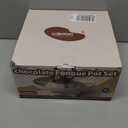 LUSHYUM Chocolate Fondue Pot Set Electric Melting Machine, 4Cup Capacity 4 Trays 5 Forks 1 Spatula Cheese Warmer, Ideal Gift for Couple Family & Date Night Idea House Warming Holidays Essentials