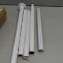 White Shower Curtain Rod 31 to 80 Inch,1 Inch Diameter Adjustable Spring Tension Stainless Steel Telescoping Rod,Easy Install,No Rust