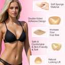 Push up Sticky Pads Bra Inserts,Double Sided Sticky Adhesive Bra Pads for Bikini Swimsuit Sports Daily Use