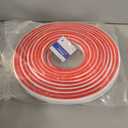 40 Feet Self-Adhesive Rubber Weather Stripping, Diamond-Shaped Extra Thick Rubber Door Weather Stripping Door Seal Strip for Door Frame Door Insulation Strip Waterproof Fits Big Gaps(White)