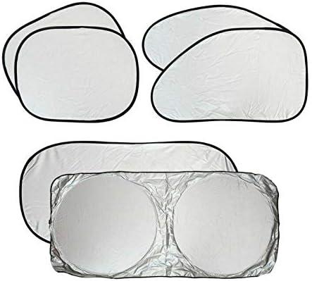 Car Sunshade Cover Auto Windshied Window Sun Shade Visors Block Set Durable Silver 6pc