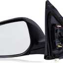 Driver Side Mirror Compatible with 2009-2013 Toyota Corolla 3Pins with Power Glass Non-Heated Manual Folding Black Left Side View Mirrors Replace TO1320249