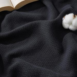 Bedsure GentleSoft 100% Cotton Blanket King Size for Bed - Breathable and Lightweight, Soft Cozy Textured Herringbone Woven Blanket for Summer, Black, 108x90 inches