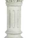 26" Tall Roman Column Pedestal Stand - Heavy Duty Magnesium Oxide Garden Pedestal for Statues, Weatherproof Outdoor Pillar for Sculptures Sturdiness Plinth Base Statue Riser