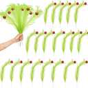 20 PCS Christmas Tree Topper,14" Green Christmas Floral Picks with Red Ball,Xmas Artificial Green Stems,DIY Artificial Flowers Wreath Xmas Ornaments Crafts Winter Home Decor Gift Wrapping