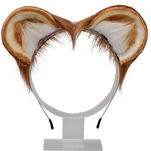 LittleLuluda Cute Headband Realistic Furry Ears Hairband for Mouse Animal Costume Accessory Set (Brown)
