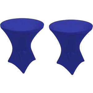 2 Pack Royal Blue 32x42 inches Cocktail Highboy Spandex Fitted Stretch Tablecloth Table Cover Wedding Event Party