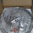 Brushed Nickel Flush Mount Light, Kitchen Ceiling Fixture with Water Ripple Glass Shade, 2-Light Outdoor Porch Flush Mounts for Hallway, Foyer, Entryway, Bathroom