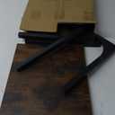 C-Shaped Side Table for Couch - Small Coffee Stand Sofa Tray Desk with Metal Frame and Waterproof Scratch Resistant, Modern End Accent for Living Room, Bedroom, Small Spaces, Rustic Brown (11.8" Width 1-Pack)