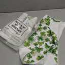 VitalCozy 6 Pcs St. Patrick's Day Kitchen Hand Towels Shamrock Dish 14 x 21 Inch Decorative Absorbent Green Irish Tea Towels for Kitchen Bathroom Gifts(Shamrock)