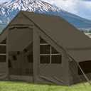 Inflatable Tent with Pump, 4-6 Person Glamping Camping Tents House, Easy Setup Blow Up Family Tents for 4 Seasons Waterproof Inflatable Tent for Camping with Mesh Windows.