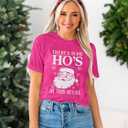 Christmas Santa Shirts for Women Merry Christmas Snowflake T-Shirt Xmas Holiday Tops (Pink, M)